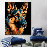 Paint by Numbers German Shepherd in Picasso Style